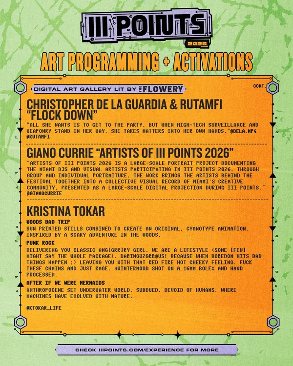 III Points 2026 art programming poster 7 of 11