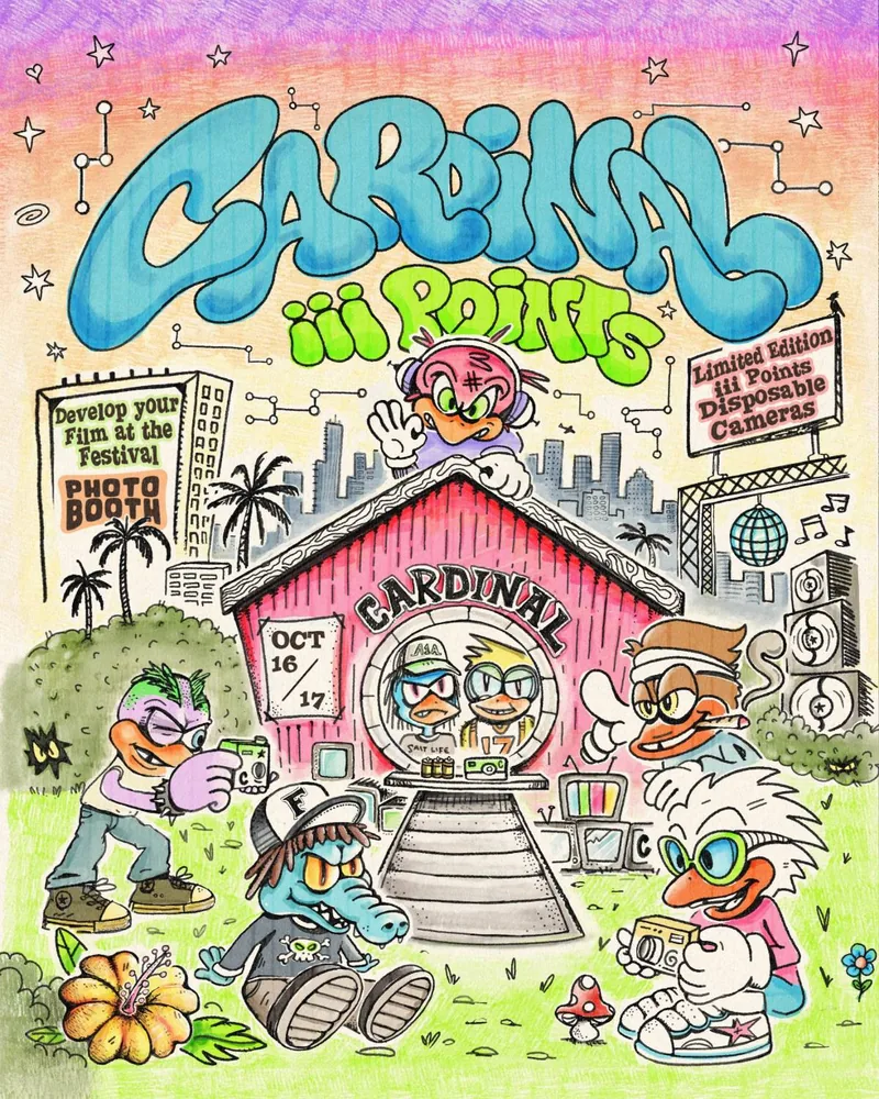 Cardinal x III Points: limited-edition III Points disposable cameras, film developing and a photo booth, Oct 16 and 17