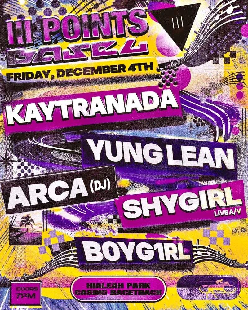 III Points Basel: Kaytranada, Yung Lean, Arca (DJ), Shygirl (live A/V), B0YG1RL