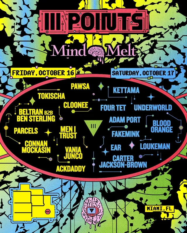 Mind Melt stage lineup poster