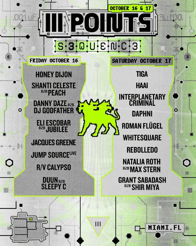 S3QUENC3 stage lineup poster