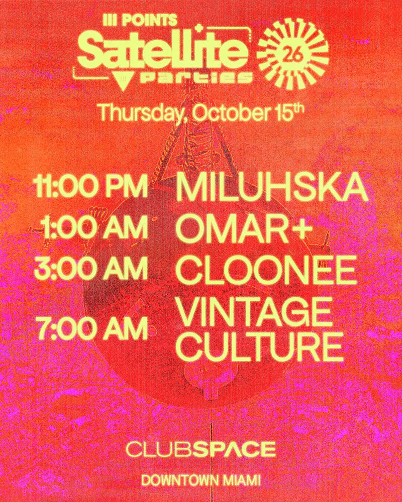 Club Space Satellite 26 lineup artwork