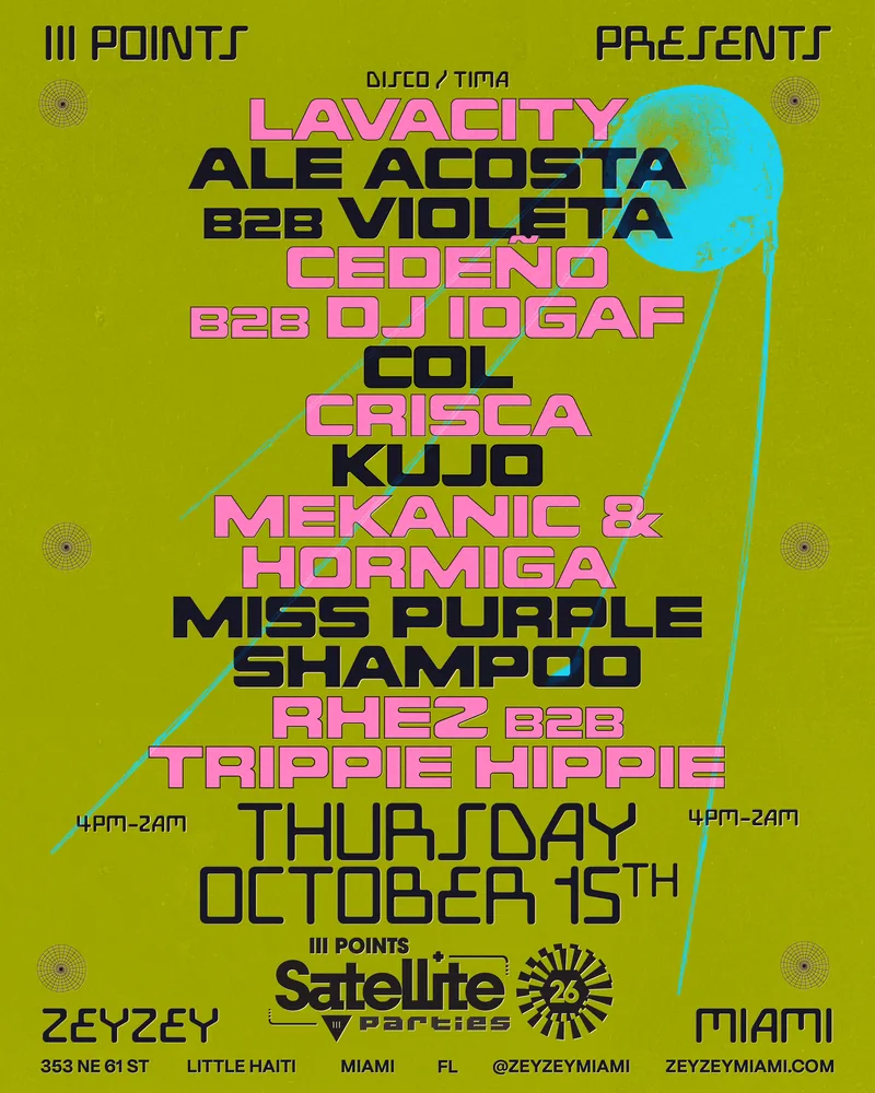 ZeyZey Satellite 26 lineup artwork, 2 of 2